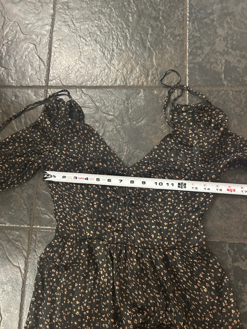 Japna dress, size XS. Sheer material over black lining. NWT. - Picture 10 of 12